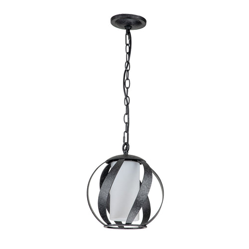 Elstead Quoizel Blacksmith Bolvormige Plafondlamp Oud Zwart, IP44