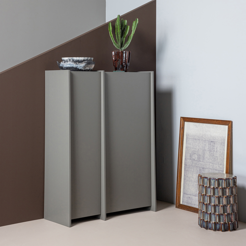 WOOOD decoratieve bijzettafel Ø 35 cm Axu - Keramiek - Grijsblauw - 45x35x35