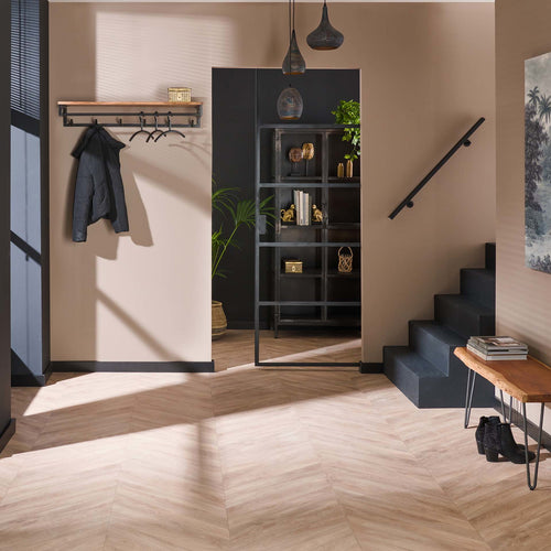 Giga Meubel Kapstok Custom - Naturel Hout - 6 Haken - 100x17x35cm