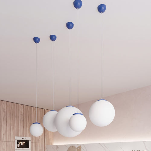 Sollux Lighting Hanglamp UGO 40 ultramarijn - 40x40x130cm