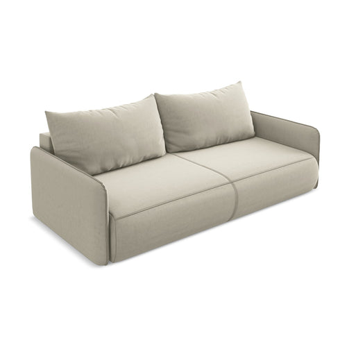 LaMiaSofa 3-zits slaapbank Palermo - velours - parel - 216x105x86