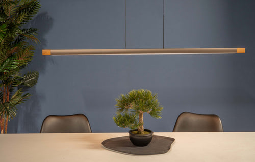 EGLO hanglamp Lisciana - led - 126 cm - grijs/bruin/wit - dimbaar