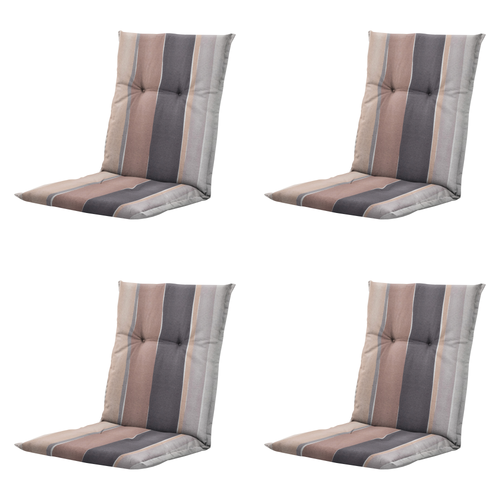 Madison tuinstoelkussen lage rug Nox - mulitkleur - 105x50x6cm - set van 4