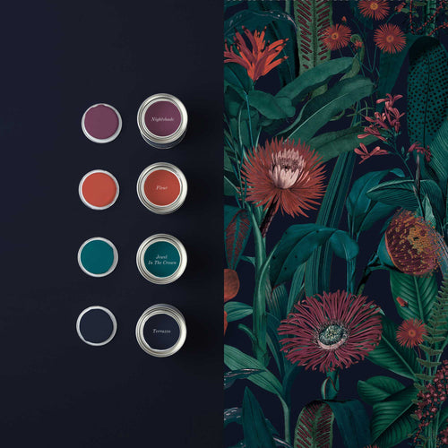 Graham & Brown Vliesbehang - Tigerlily Midnight - 10mx52cm - vtwonen shop