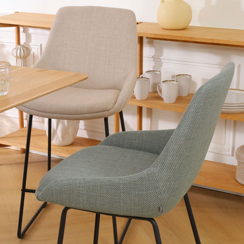 Nolon Nino-Isa Barkruk Saliegroen - Stof - Zwart Onderstel - 65 cm - vtwonen shop