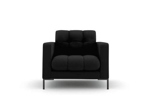 Cosmopolitan Design Fauteuil Bali structurele stof, zwart - 96x87x75cm