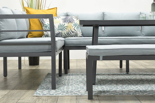 Garden Impressions Blakes lounge dining set 4delig dgrijs/mint grey - vtwonen shop