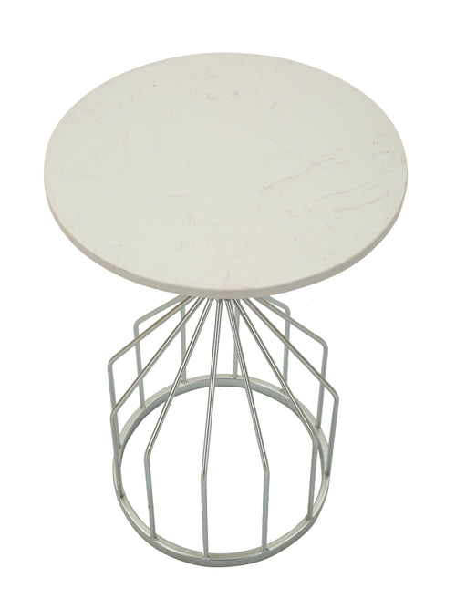 Mauro Ferretti bijzettafel - Ø 37,5x58 cm - zilver