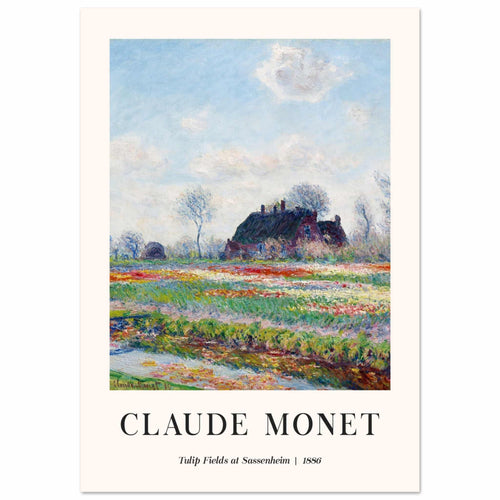 Artfulprints Poster met Lijst Claude Monet - Tulip fields at Sassenheim   - 70x100 cm - Meerkleurig