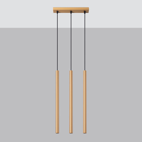 Sollux Lighting Hanglamp PASTELO 3L goud - 30x5x115cm