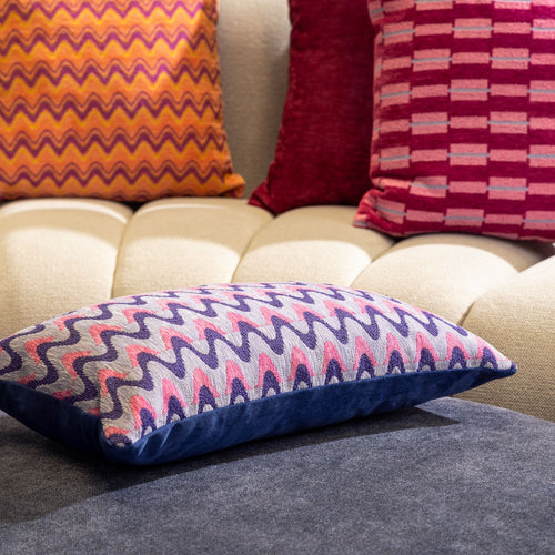 ALICE - kussenhoes 30x50 cm - zigzagpatroon - Baby Lavender - paars