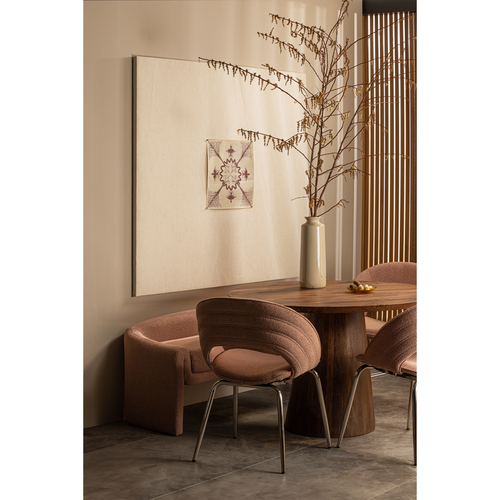 WOOOD eetkamertafel Limit - Mangohout - Walnoot - 76x130x130 - vtwonen shop