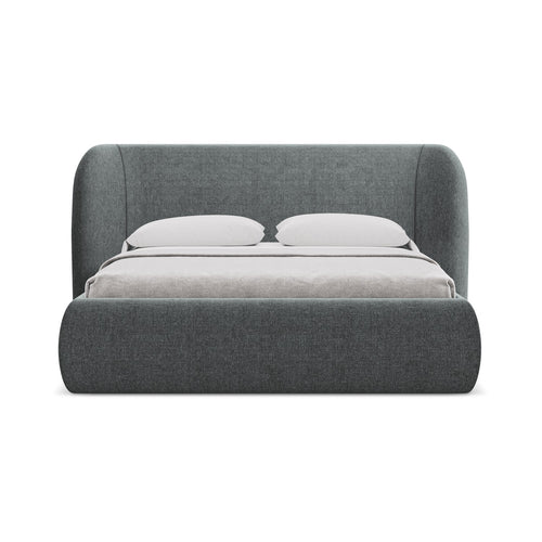 LaMiaSofa Bed met opbergruimte Trieste - chenille stof - grafiet - 230x215x110