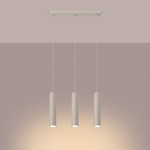 Sollux Lighting Hanglamp LAGOS 3L beige - 45x6x98cm