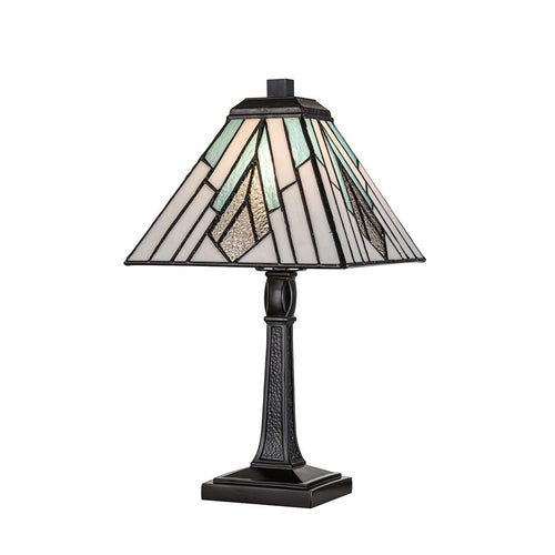 1-flammige mittelgroße Tischlampe im Vintage-Stil aus Bronze