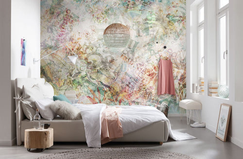 Sanders & Sanders fotobehang bladeren multicolor - 400 x 250 cm - 612366