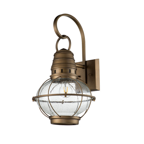 Elstead Kichler Bridgepoint Outdoor Wandlantaarn Natuurlijk Messing, IP44