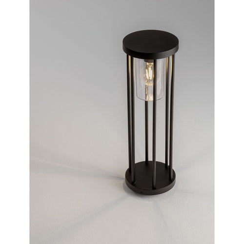 Nova Luce ELYSIUM 50 cm hoge, op de bovenkant te monteren buitenpaal, donker antraciet E27 1x12W IP65