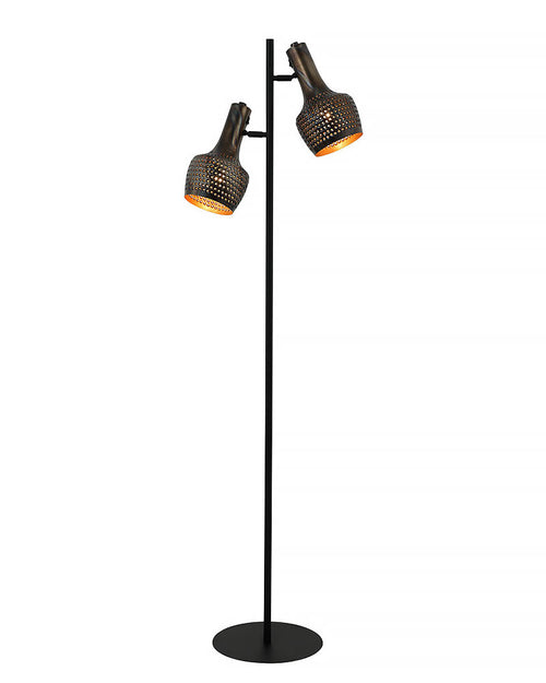 Freelight vloerlamp Fueco - 2 lichts - 25  x 160   cm - zwart bruin