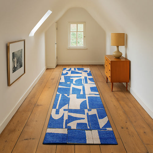 Louis De Poortere vloerkleed Campanula - blauw - 80x250cm - vtwonen shop