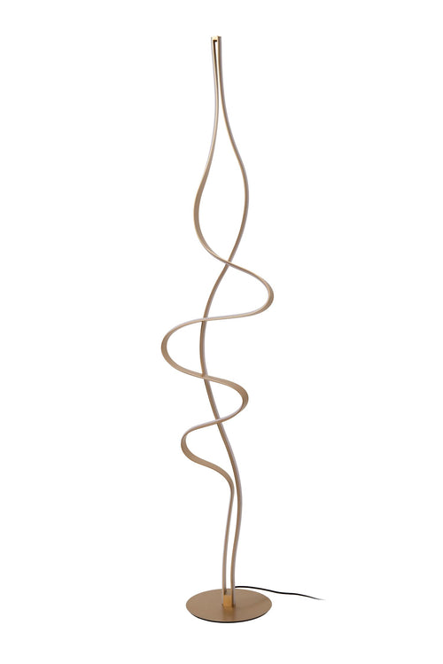 Lucide vloerlamp LAMBADA - Geïntegreerde LED - Mat Goud / Messing - vtwonen shop