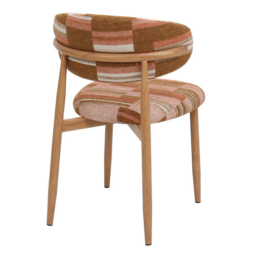 DÉJA Living Eetkamerstoel Skara - Terracotta/Naturel - Set van 2 - vtwonen shop