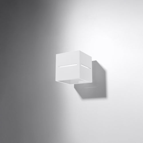 Sollux Lighting Wandlamp LOBO wit - 10x12x10cm