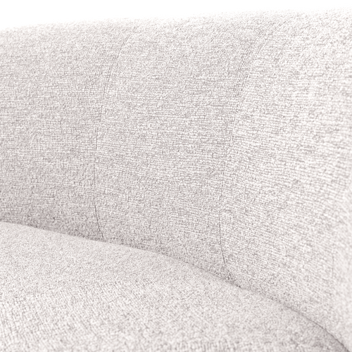WOOOD eetbank halfronde hoek rug Mojo Base - Bouclé - Ecru - 83x152x76