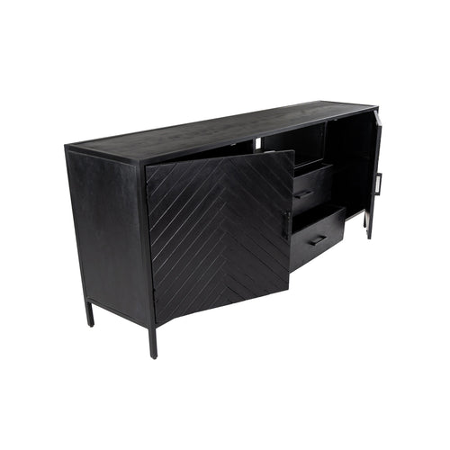 Kick dressoir Hugo hoog-75cm - Zwart - vtwonen shop