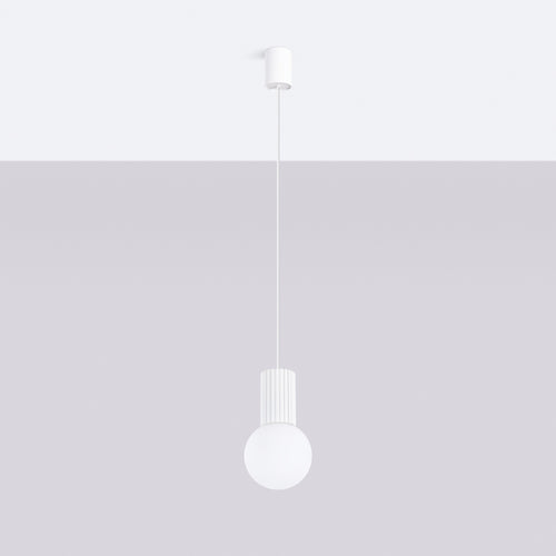 Sollux Lighting Hanglamp HALO 1 wit - 12x12x120cm