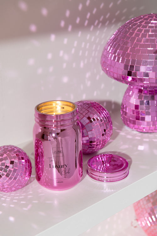 J-Line geurkaars Voorraadpot - glas - roze - 69U - vtwonen shop