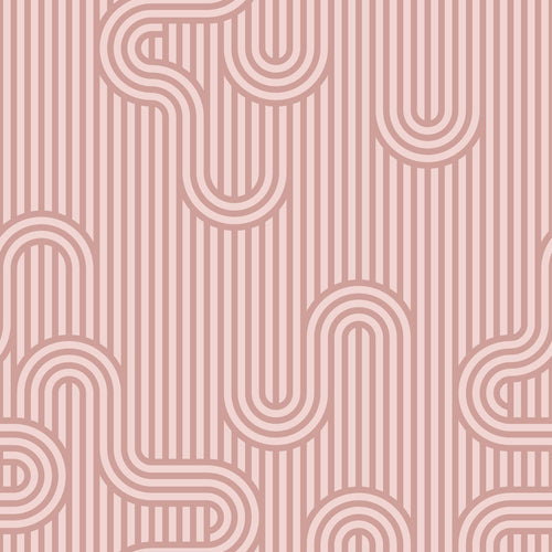 ESTAhome behang grafische lijnen oudroze - 50 x 900 cm - 131025 - vtwonen shop