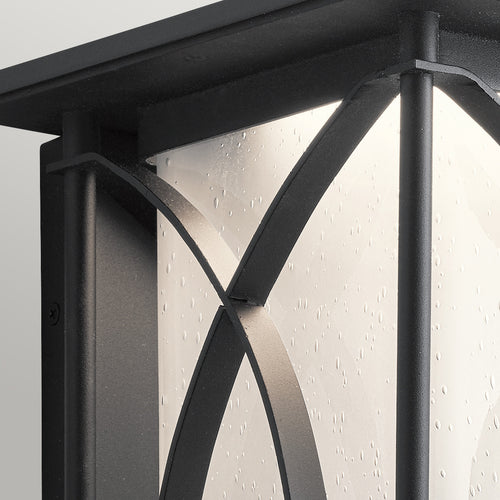 Ashbern Kichler Outdoor 1-lichts wandlantaarn gestructureerd zwart IP44
