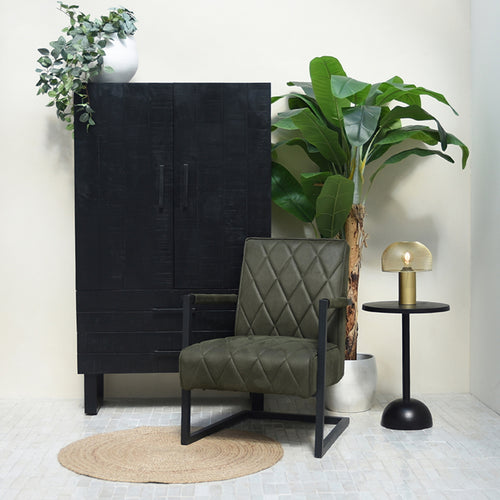 LABEL51 Fauteuil Denmark - Groen Microfiber - Zithoogte 41cm