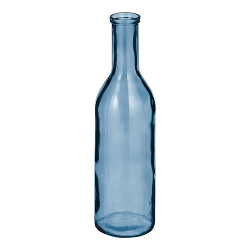 Mica Decorations Rioja Fles Vaas - H50 x Ø15 cm - Gerecycled Glas - Lichtblauw