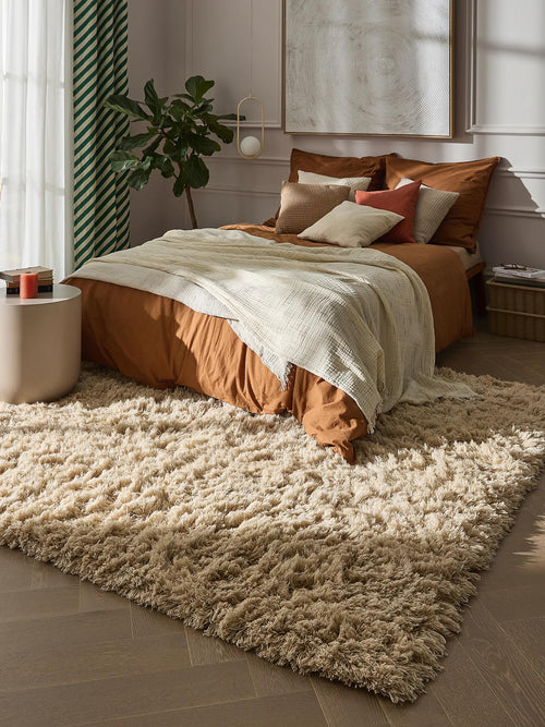 benuta wollen vloerkleed Baadal - beige - 300x400 cm