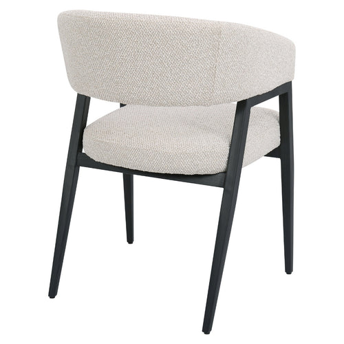DÉJA Living Eetkamerstoel Fureso - Beige/Zwart - Set van 2