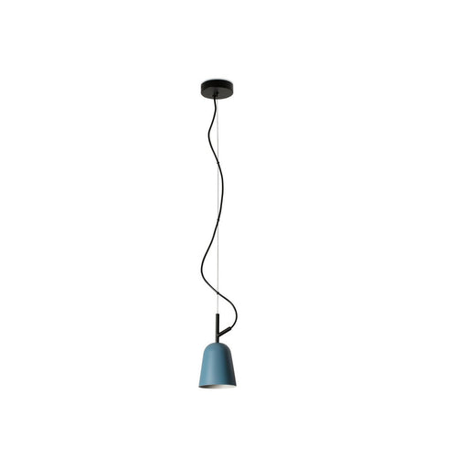 Faro STUDIO 11cm Dome Hangende Plafondlamp Mat Zwart, Blauw