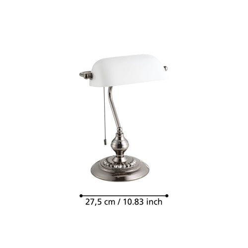 EGLO bureaulamp Banker - tafellamp - e27 - 39 cm - wit - vtwonen shop