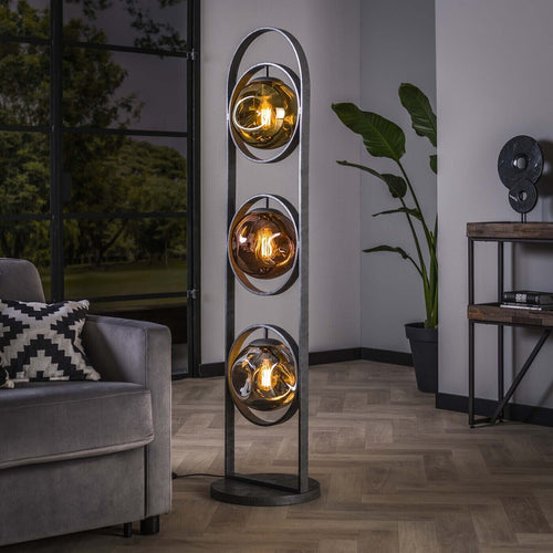 Giga Meubel Vloerlamp Stellar - Zilver Metaal - 37x160x37cm