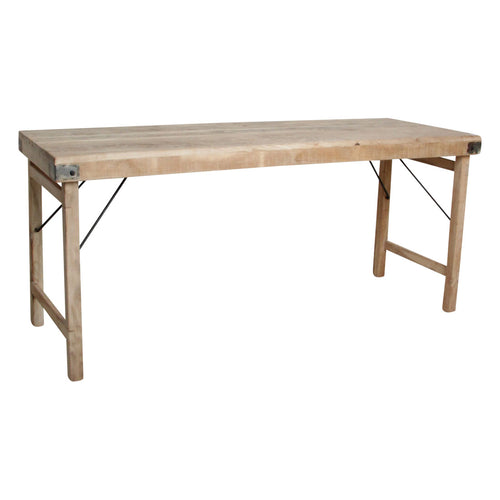 Raw materials inklapbare tafel Limewash - naturel - 172x60x76 cm - vtwonen shop