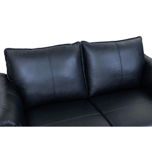 Furnhouse 2-zitsbank Soul - Zwart - Leer - 90x160x88