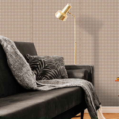 Sanders & Sanders behang ruiten bruin - 53 cm x 10 m - 640515