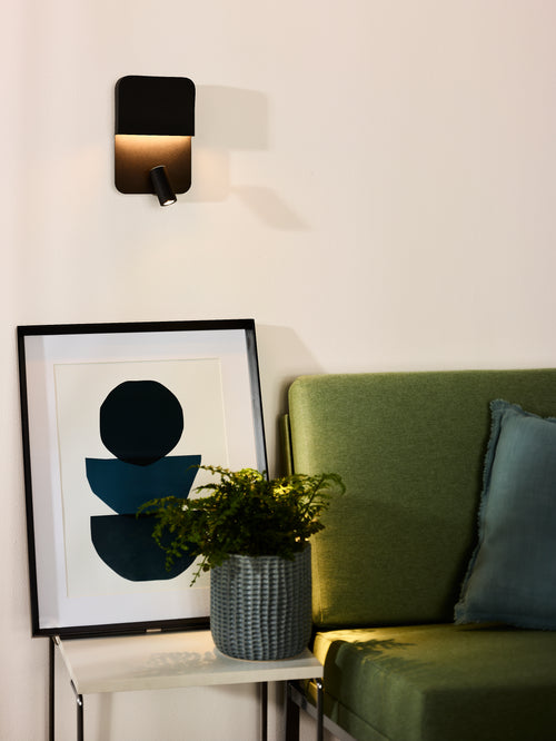 Lucide bedlamp BOXER - Geïntegreerde LED - Zwart