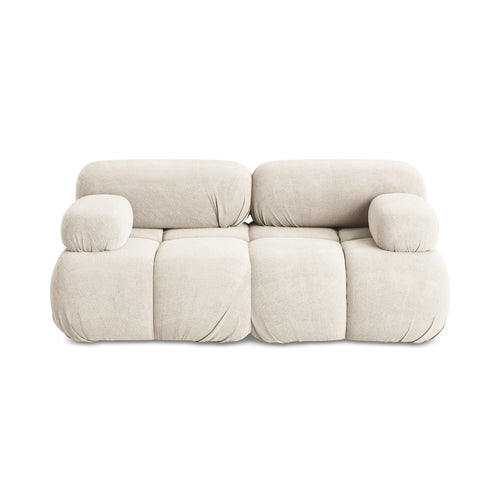 LaMiaSofa Tweezits modulaire bank Sanremo - chenille stof - lichtbeige - 190x96x70