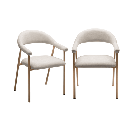 Calicosy - Set  stoelen AREN - Zwart-wit 56x79,5x54 cm