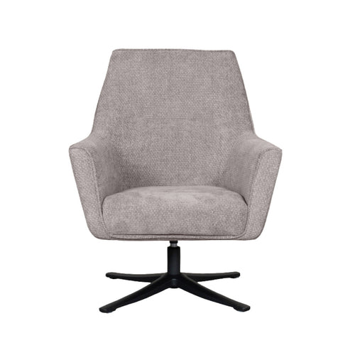 LABEL51 Fauteuil Tod - Grijs Stof - Draaibaar