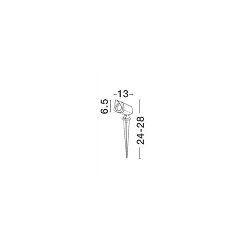 Merano Dalhousie Buitenpen Sandy Zwart Aluminium, Glas LED 7W 420Lm 3000K IP65