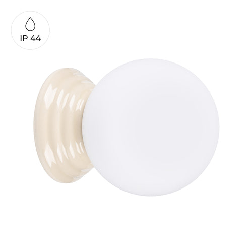 Sollux Lighting Wandlamp ZORI beige IP44 - 12x16x12cm