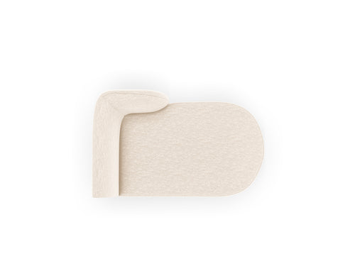 Micadoni - Rechter chaise longue "Miley" chenille, lichtbeige - 156x90x70cm